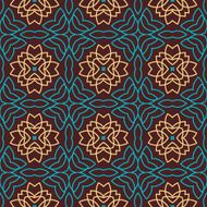 The round oriental seamless pattern