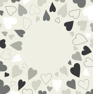 Heart background pattern Round shape festival isolated vector N2
