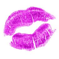 Perfect imprint of violet lipstick N2