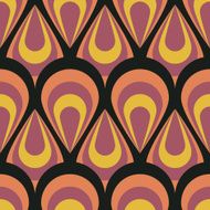 Seamless geometric vintage wallpaper vector N7