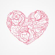 Heart of flowers roses N3