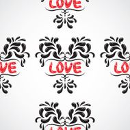 Vector petals seamless pattern element Heart resembling shapes N10