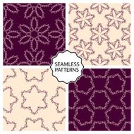 Vector illustration Set of seamless line patterns N2