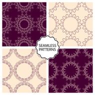 Vector illustration Set of seamless line patterns N3