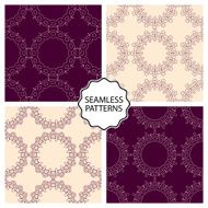 Vector illustration Set of seamless line patterns N5