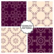 Vector illustration Set of seamless line patterns N10