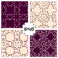 Vector illustration Set of seamless line patterns N11