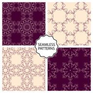 Vector illustration Set of seamless line patterns N12