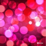 light red Vector bokeh background made from white lights