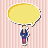 boy man cartoon theme elements N108