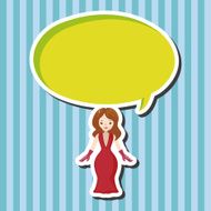lady girl cartoon theme elements N76
