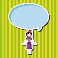 lady girl cartoon theme elements N78