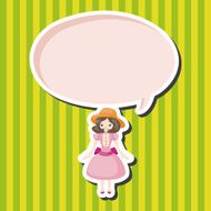 lady girl cartoon theme elements N80