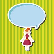 lady girl cartoon theme elements N81