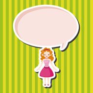 lady girl cartoon theme elements N82