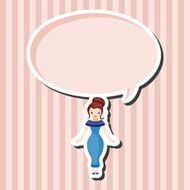 lady girl cartoon theme elements N84