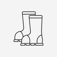 Rain boots line icon N13