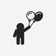 tourist with balloon icon N10