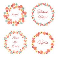Decorative floral frames collection