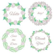 Decorative floral frames collection N3