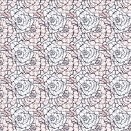 Seamless pattern with decorative roses N2