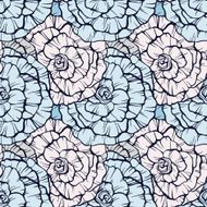 Seamless pattern with decorative roses N8