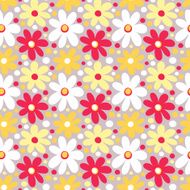 Seamless pattern with decorative daisy flowers N2
