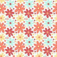 Seamlesspattern with decorative daisy flowers N3