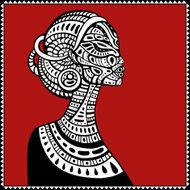 Profile of beautiful African woman N2