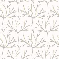 Seamless pattern with hand drawn branches