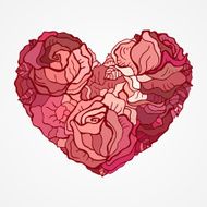 Heart of flowers roses N6