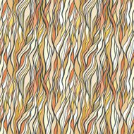 Seamless pattern with doodle waves ornament N2