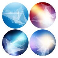 Colorful collection set of trendy geometric abstract shapes