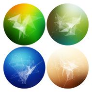 Colorful collection set of trendy geometric abstract shapes N2