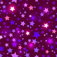 Seamless with shiny purple stars