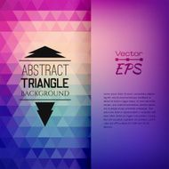 Retro mosaic pattern of geometric triangle shapes N2