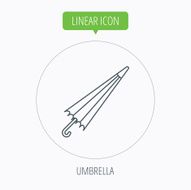 Umbrella icon Water protection sign N23