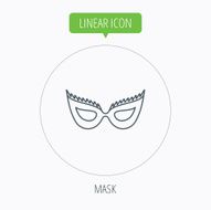 Festive mask icon Masquerade carnival sign N11