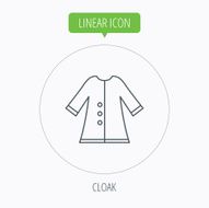 Cloak icon Protection jacket outerwear sign N8