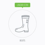 Boots icon Garden rubber shoes sign N10