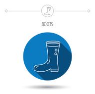 Boots icon Garden rubber shoes sign N11