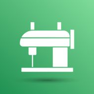 Sewing machine vector icon raft embroidery tool clothes N4