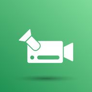 icon video camera isolated footage square camcorder N4