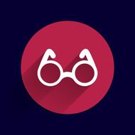 Vector Round Glasses Icon Symbol vision specs decoration N3