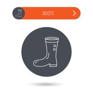 Boots icon Garden rubber shoes sign N12