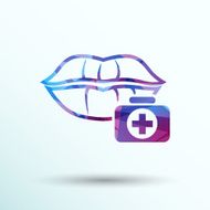 kiss lips vector lipstick icon passion symbol female N5