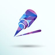 eyeliner brush icon pencil makeup girl fashion N5