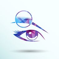 Human eye vector isolated eyebrow female makeup beauty eyesight N5