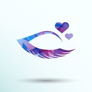 Vector illustration grunge beautiful female eye creamy N5