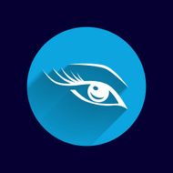 vector blue eye with long lashes woman makeup beauty symbol N5